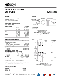 Datasheet SW-225 производства M/A-COM