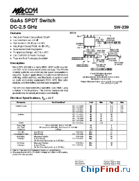 Datasheet SW-239PIN manufacturer M/A-COM