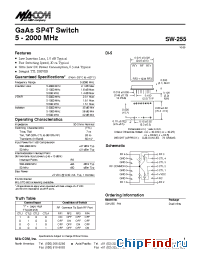 Datasheet SW-255 manufacturer M/A-COM