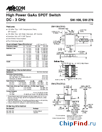 Datasheet SW-276 производства M/A-COM