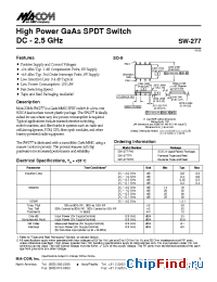 Datasheet SW-277PIN manufacturer M/A-COM
