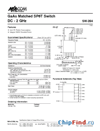 Datasheet SW-284 manufacturer M/A-COM