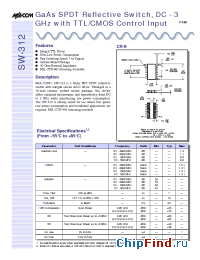 Datasheet SW-312 manufacturer M/A-COM