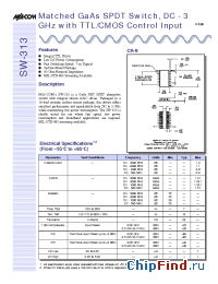 Datasheet SW-313 manufacturer M/A-COM