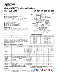 Datasheet SW-337 manufacturer M/A-COM