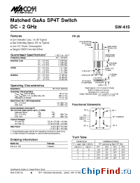 Datasheet SW-415 производства M/A-COM