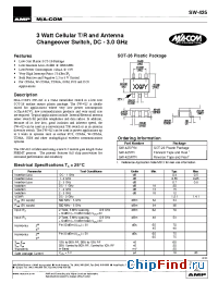 Datasheet SW-425PIN manufacturer M/A-COM