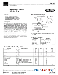 Datasheet SW-437PIN manufacturer M/A-COM