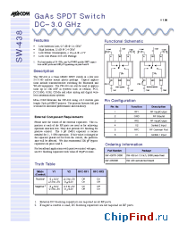 Datasheet SW-438TR-3000 manufacturer M/A-COM