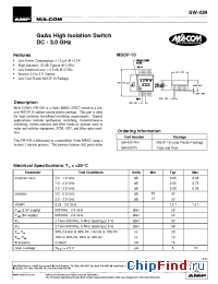 Datasheet SW-439 manufacturer M/A-COM