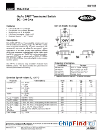 Datasheet SW-442SMB manufacturer M/A-COM