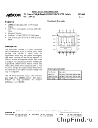 Datasheet SW-444TR manufacturer M/A-COM