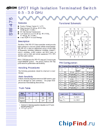 Datasheet SW-475TR-3000 manufacturer M/A-COM