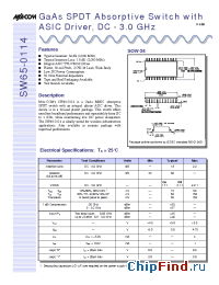 Datasheet SW65-0114 manufacturer M/A-COM