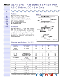 Datasheet SW65-0114TR manufacturer M/A-COM