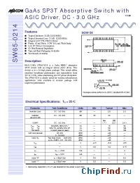 Datasheet SW65-0214-TB manufacturer M/A-COM