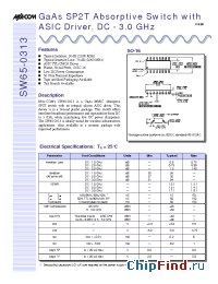 Datasheet SW65-0313-TB manufacturer M/A-COM