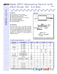 Datasheet SW65-0314 manufacturer M/A-COM