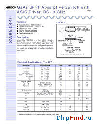 Datasheet SW65-0440-TB manufacturer M/A-COM