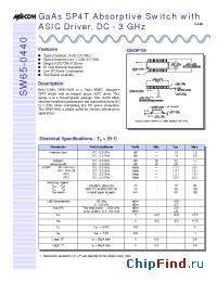 Datasheet SW65-0440TR manufacturer M/A-COM