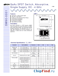 Datasheet SW90-0001TR manufacturer M/A-COM