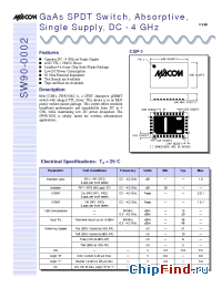 Datasheet SW90-0002TR manufacturer M/A-COM