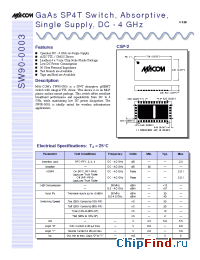 Datasheet SW90-0003 manufacturer M/A-COM
