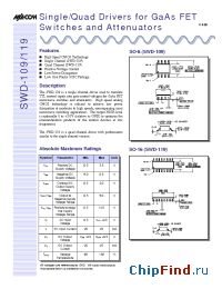 Datasheet SWD-109PIN manufacturer M/A-COM