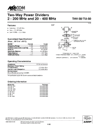 Datasheet THV-50 manufacturer M/A-COM