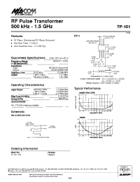 Datasheet TP-101PIN manufacturer M/A-COM