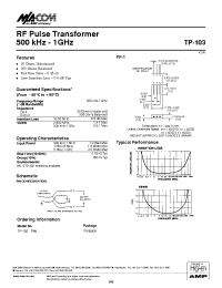 Datasheet TP-103 manufacturer M/A-COM