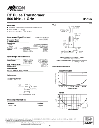 Datasheet TP-105 manufacturer M/A-COM