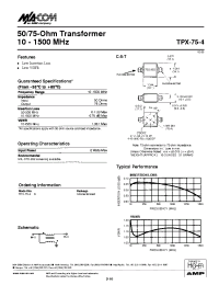 Datasheet TPX-75-4 manufacturer M/A-COM