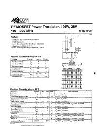 Datasheet UF28100H manufacturer M/A-COM