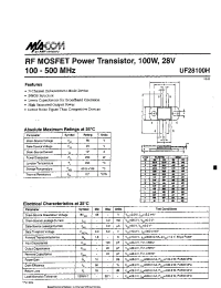 Datasheet UF281OOH manufacturer M/A-COM