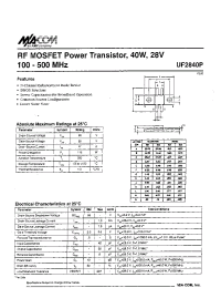 Datasheet UF284OP manufacturer M/A-COM