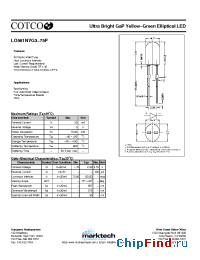 Datasheet LO561NYG3-75P manufacturer Marktech