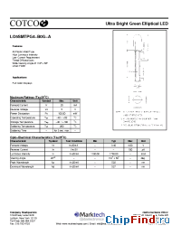 Datasheet LO5SMTPG4-B0G-A manufacturer Marktech
