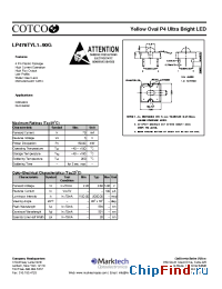 Datasheet LP476TYL1-90G manufacturer Marktech