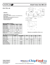 Datasheet LS1-TYL1-01 manufacturer Marktech