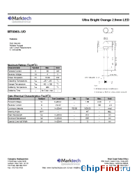 Datasheet MT0363-UO manufacturer Marktech