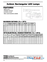 Datasheet MT212T-G manufacturer Marktech
