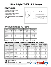 Datasheet MT7115B-UR manufacturer Marktech