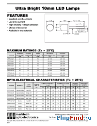 Datasheet MT7133A-UR manufacturer Marktech