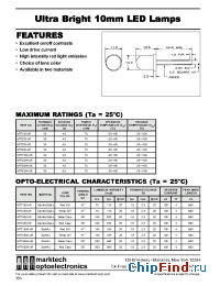 Datasheet MT7433A-UR manufacturer Marktech