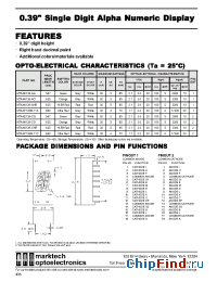 Datasheet MTAN2139-CG manufacturer Marktech