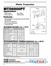 Datasheet MTD6000PT manufacturer Marktech