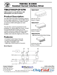 Datasheet TB62705CF manufacturer Marktech