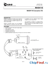 Datasheet MAS9118EB manufacturer MAS Oy