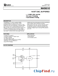 Datasheet MAS9316N manufacturer MAS Oy